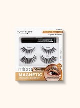 ABSNY POPPY &amp; IVY MICRO MAGNETIC 2 PAIRS LASH AND LINER SET ELMM06 - $11.99