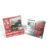 Mix Lot Of 5, 3-Maxwell Normal Bias UR 90,  2-Sony 60 Min. Blank Cassett... - £7.88 GBP
