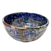 Vintage Handmade Art Pottery Bowl Speckled Drip Glaze Numbered on Bottom... - $23.49