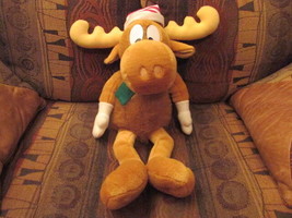 Bullwinkle Moose Classic 60&#39;s Cartoon Big 24&quot; Plush Stuffed Doll Cuddle Pillow - £13.98 GBP