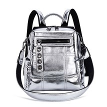 NIGEDU Glitter Backpack Women Shoulder bag Multifunction Backpa For Teenage Girl - £38.62 GBP