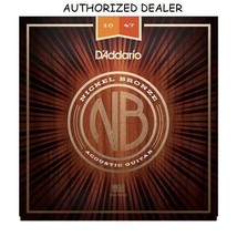D&#39;Addario NB1047 Nickel Bronze Acoustic Guitar Strings Extra Light 10-47 - $23.99