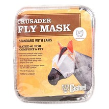 Cashel Crusader Standard Nose Pasture Fly Mask with Ears Horse Orange - £30.80 GBP