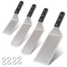 Metal Spatula Set Of 8, Stainless Steel Griddle Turner Scraper For Flat Top Gril - £25.30 GBP