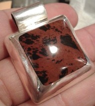 Large .925 Sterling Silver Agate Pendant - Free Shipping ! - £41.86 GBP