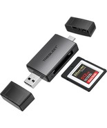  B Card Reader USB 3.2 10Gbps Up to 900MB s Speeds 2 in 1 USB C USB A P - £31.63 GBP