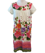 Vintage 60s Ui-Maikai Hawaiian Dress Floral Short Sleeves See Measurements - $84.84 CAD
