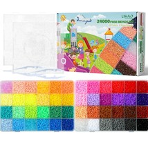 24000 X Fuse Beads Kit, 48 Colors 2.6Mm Mini Fuse Beading Kit, Multicolored Iron - £34.39 GBP