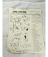 Vintage 50s-70s Fuel System Service Instruction WORKSHEET Carburetor USA... - £15.94 GBP