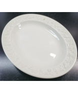 Wedgwood Cream Color On Cream Color 12.75&quot; Oval Serving Platter Vintage ... - £52.05 GBP