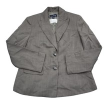 Evan Picone Suit Womens 12 Gray Long Sleeve Single Breasted Peal Lapel Jacket - £23.37 GBP