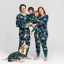 Baby boy with dog dinosaur Christmas parents child pajamas, Matching dino pajama - £35.17 GBP