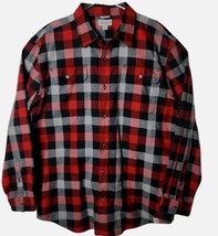 Carhartt Men XL Red Plaid Long Sleeve Button Down Outdoors Shirts  - £30.09 GBP