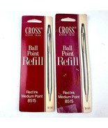 (2) Cross Ball Point Pen Refills Red Medium Point 8515  New in Package - £13.67 GBP