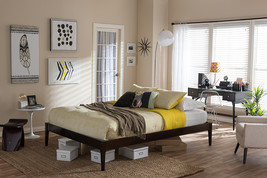 Swanson Cappuccino Finishing Solid Wood Queen Size Bed  - $2,883.50 MXN