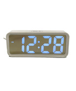 Mirrored Face USB Charging LED Alarm Clock 19cm - Red - £28.20 GBP