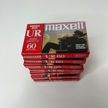 Lot of 7 MAXELL AUDIO CASSETTE TAPE NORMAL BIAS UR 60 MINUTES SEALED - £11.15 GBP