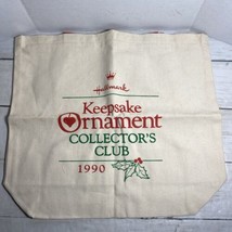 Hallmark Keepsake Ornament Collector's Club Canvas Bag 1990 Vintage - £11.86 GBP