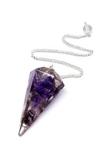 Amethyst Pendulum Dowser Orgone Gemstone Crystal EMF Protection Dowsing ... - £6.24 GBP