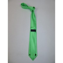 Mens Tie ZENIO By Stacy Adams Slim Narrow Twill Woven Soft Silky Z1 Apple Green image 2