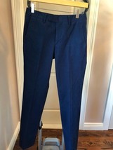 BONOBOS Slim Straight Leg Navy Trousers 100% Cotton SZ 28 NWOT - $1,457.83 MXN