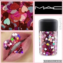 MAC Galactic Glitter Hearts Pink Hearts Glitter Lip Nail Eye Face Full Size NW - £19.16 GBP