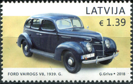 Latvia 2018. Ford Vairogs V8 (1939) (MNH OG) Stamp - £3.23 GBP