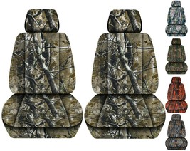 Front set car Seat covers Fits Ford F150 truck 2009 to 2021 Camo tree 11 Colors - $99.68+