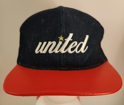 United Red White &amp; Blue Patriotic USA Denim Snapback Cap Hat JACK Adjust... - $7.75