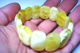 Amber Bracelet Natural Baltic Amber Bracelet stones bracelet white amber - £225.07 GBP