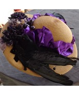 Beautiful Embellished Ladies Synthetic Straw Hat - VGC - LOVELY EMBELLIS... - $927.73 MXN
