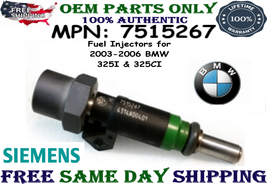 OEM NEW x1 Siemens Fuel Injector for 2003-2006 BMW 325I &amp; 325Ci 2.5L I6 7515267 - £59.15 GBP