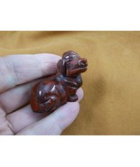 Y-DOG-DA-554) little red Jasper DACHSHUND weiner hot dog gemstone FIGURI... - €15,82 EUR