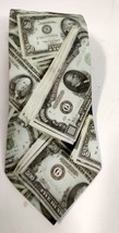 VINTAGE Ralph Marlin Necktie Tie Green U.S. Money Business Casual Made i... - £10.44 GBP
