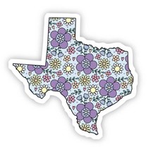 Texas Blue Purple Floral Sticker - $74.18 MXN