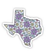 Texas Blue Purple Floral Sticker - $3.96