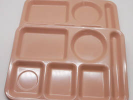 Lot of 2 Arrowhead 1400-A Melamine Plastic Divided School Lunch Mess Hall Trays - £15.71 GBP