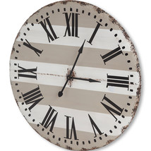 3&quot; Circle Gray And White Wood Analog Wall Clock - £605.00 GBP
