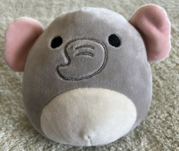 Squishmallows Gray Elephant Pink Ears Fleece Stuffed Animal Plush Toy Mini - £4.78 GBP