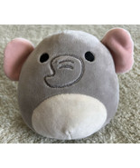 Squishmallows Gray Elephant Pink Ears Fleece Stuffed Animal Plush Toy Mini - £5.00 GBP