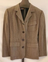 Ralph Lauren Black &amp; Beige Striped Suit jacket Misses Size 4 Wool blend ... - £31.14 GBP