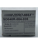 Zero-Max SD040R-004-035 Single Flex Servo Coupling Size 40  0.375&quot; Bore  - $49.11 CAD