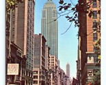 Empire State Building New York Città Ny Nyc Unp Cromo Cartolina D16 - $5.08