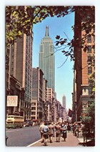 Empire State Building New York Città Ny Nyc Unp Cromo Cartolina D16 - £4.06 GBP