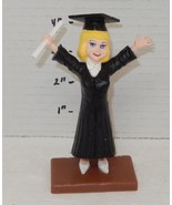 Vintage 1989 Wilton Graduation Graduate Girl Woman Cake Topper Party Fav... - $281.30 MXN