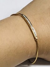 Gold Tone Crystal Snake Bracelet 6.5”  - £11.99 GBP