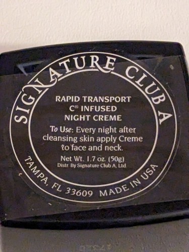 Signature Club A Rapid Transport C Infused Night Creme 1.7 Oz 50 g NEW Item image 4