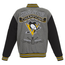 NHL Stanley Cup Champions Pittsburgh Penguins JH Design Wool Reversible Jacket - £143.91 GBP