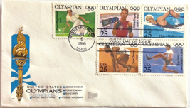 Scott #2496-00 25¢ America&#39;s Olympians House of Farnum FDC Multi Color Engraved - £0.78 GBP