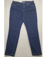 Seven7 Skinny Jeans Womens Size 16 Blue Denim High Rise 5-Pocket Styling... - $29.30